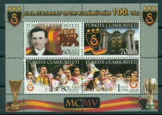 Turkey 2005 100th Anniv.  Of Galatasaray Sports Club S/s Mnh C143