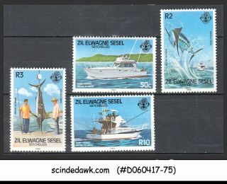 Seychelles Zil Elwagne Sesel - 1984 Game Fishing - 4v - Nh