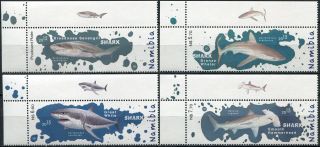 Namibia.  2015.  Sharks Of Namibia (mnh Og) Set Of 4 Stamps