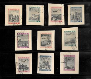 Greece:1940 Phalangists E.  O.  N.  Airpost Issue,  Complete Set On Pieces