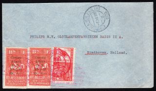 Bolivia 1938 Airmail Cover W/stamps From Bolivia To Holland (7.  Xi.  38)