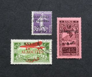 Alaquites - 1925 - 29 Scarce Overprinted Incl Air Issue Mh/vfu Lot Rr