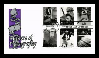 Dr Jim Stamps Us Masters Of Photography Combo First Day Cover House Of Farnum