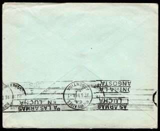 Bolivia 1938 airmail cover w/stamps from Beni to Germany via Buenos - Aires 2
