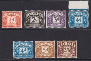 Gb.  Sg D40 - D45,  1/2d To 2/6 Postage Dues.  Lightly Mounted.