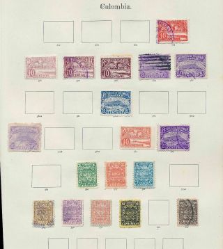 Colombia Early Perf Stamps X 18 M&u (as 769