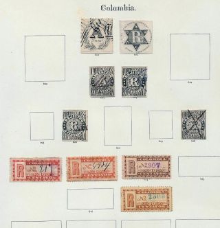 Colombia Early Registration Stamps X 15 (as 767