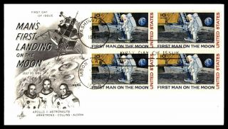 Mayfairstamps Us Fdc 1969 Washington Dc Apollo 11 Astronauts Block First Day Cov