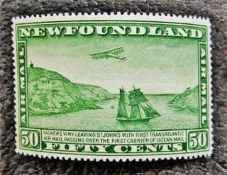 Nystamps Canada Newfoundland Stamp C10 Og H $40