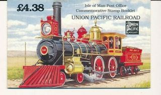 D003860 Isle Of Man Prestige Booklet Mnh Union Pacific Railroad Train