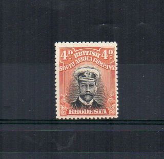 Rhodesia 1913 - 22 4d " Admiral " Mh