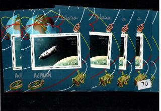 / 10 S/s Ajman - Mnh - Space - Spaceships - Specimen - Minor Defects - Russia