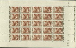 Andorra,  French Admin - Scott 60 Sheet Of 25 Stamps Vf Mnh