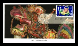 Dr Jim Stamps Us Year Of The Ox Chinese Year Mystic First Day Cover