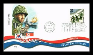 Dr Jim Stamps Us Korean War Celebrate The Century Fifties First Day Cover