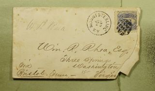 Dr Who 1860s Mount Sterling Ky Fancy Cancel To Three Springs Va E69928