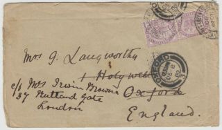 Boer War 1900 Cover To Oxford England Redirected To London With Field P.  O.  Cd