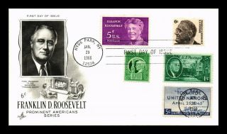 Dr Jim Stamps Us Franklin D Roosevelt Combination First Day Cover Art Craft