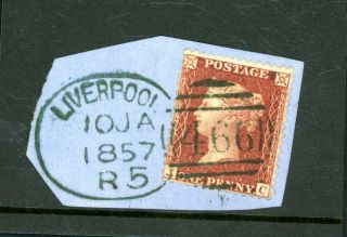 Liverpool 1857 Spoon In Blue On Piece (o203)