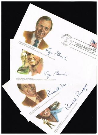 Us Stamp 1981 Inauguration Day Cover X 4