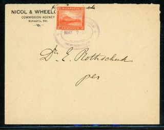 Nicaragua Postal History: Lot 208 1900s 2c Momotombo Managua (local) $$$