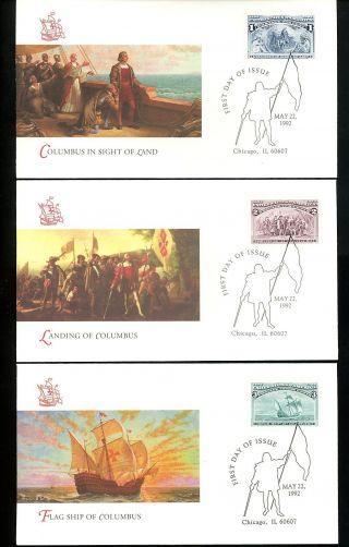 Us Fdc Fleetwood 2624a - 2629 Set Of 16 Columbian Expo Columbus 1992 Chicago Il