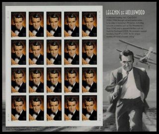 2002 Cary Grant Legends Of Hollywood Series 8 Mnh Sheet 20 37¢ Stamps 3692