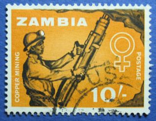 1964 Zambia 10s Scott 16 S.  G 106   Cs09319