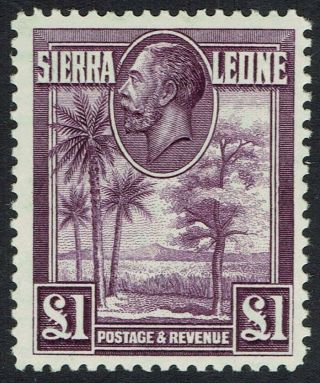 Sierra Leone 1932 Kgv Palm Trees 1 Pound