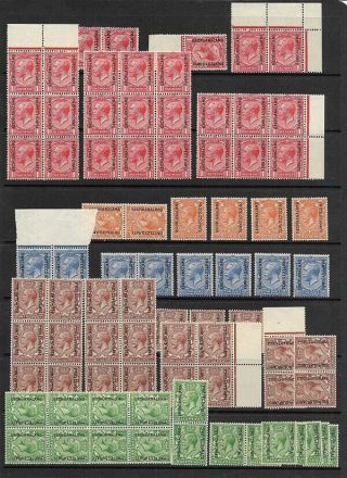 Bechuanaland Protectorate Kgv 1922 Selection Of Fresh Mnh Ovp 