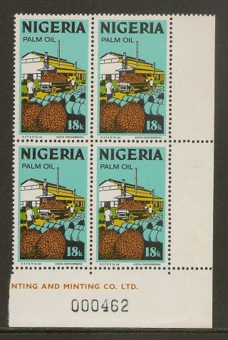 Nigeria 1973 Sg 299 Palm Oil Production Block Of 4 Umm Mnh Og