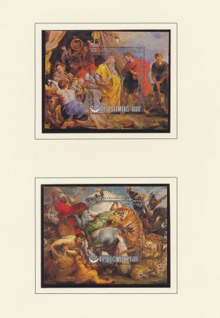 Xb71412 Comoros 1977 Rubens Art Paintings Sheets Mnh