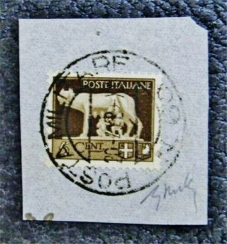 Nystamps Italy Stamp Town Cancel Signed