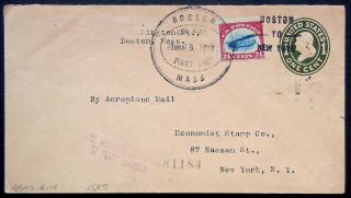 Aamc 105,  Sc C3,  6/9/1918 Experimental First Flight Boston To York Cover