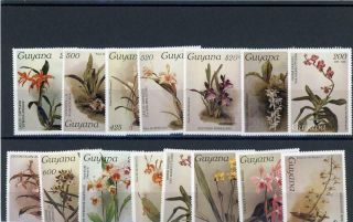 Guyana 1987 Orchids Scott 1307//1328 Lh