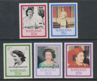 St Helena - 1987,  Royal Ruby Wedding Set - Mnh - Sg 514/18