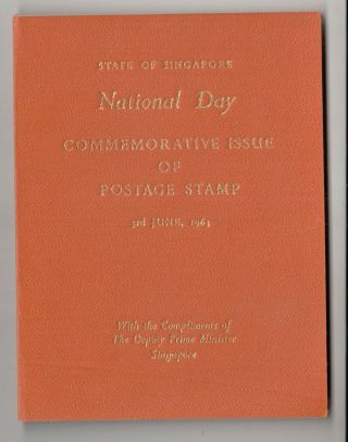 1963 Singapore National Day Stamps In Special Pack Issued By D Prime Minister
