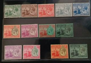 Trinidad & Tobago 1922 Kg V 1/2 To £1 Sg 206 - 229 Sc 21 - 33 Set 13 Mlh
