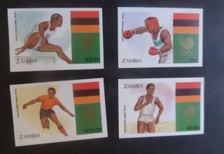 Zambia 1988 Olympic Games Seoul Boxing Sg562/5 Imperf Mnh Um Unmounted
