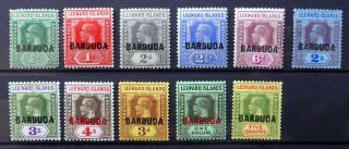 Barbuda Leeward Islands 1922 As Described Mounted Nq735