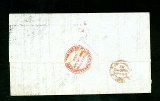 India 1861 Cover to London ' India Paid ' in Red (Jy503) 2