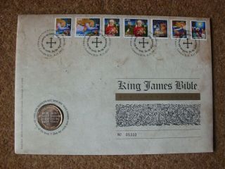 2011 400th Anniversary King James Bible Fdc With £2 Coin - Rf611