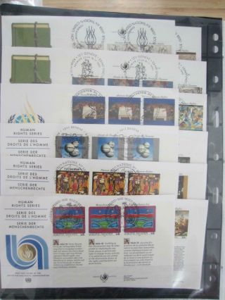 United Nations First Day Covers,  200 Diff,  Most Un Cachet From 1989 - 1994