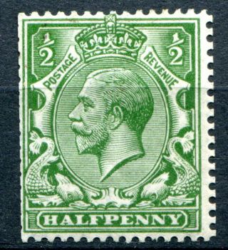 (367) Very Good 1913 Sg397 Gv 1/2d Green Machine Roll Stamp Mounted