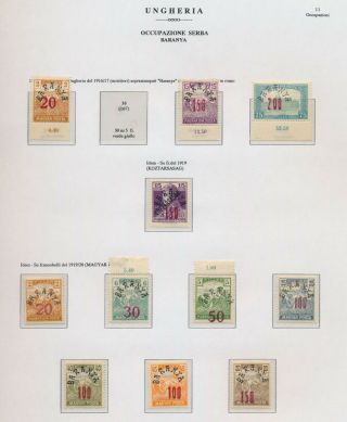 HUNGARY STAMPS 1919 BARANYA SERBIAN OCCUPATION,  3 VF ALBUM PAGES 3
