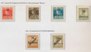 HUNGARY STAMPS 1919 BARANYA SERBIAN OCCUPATION,  3 VF ALBUM PAGES 5