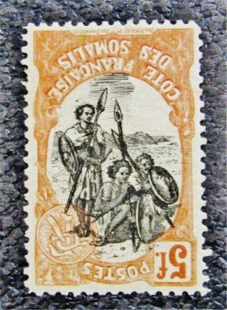 Nystamps French Somali Coast Stamp 63 Og H Center Inverted Paid: $100