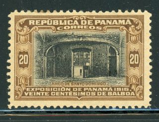 Panama Mh Selections: Scott 212 20c Brown/black Arco Chato Cv$10,