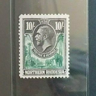 Northern Rhodesia 1925 Kg V 10s Sg 16 Sc 16 Animals Mlh