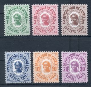 Guinea 1959 Compl.  Set 6 Stamps Mnh Postage Due - Mi.  No T1 - T6